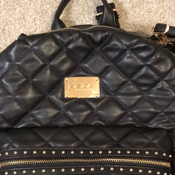 Like new BEBE black quilted baby diaper bag backpack main image 5